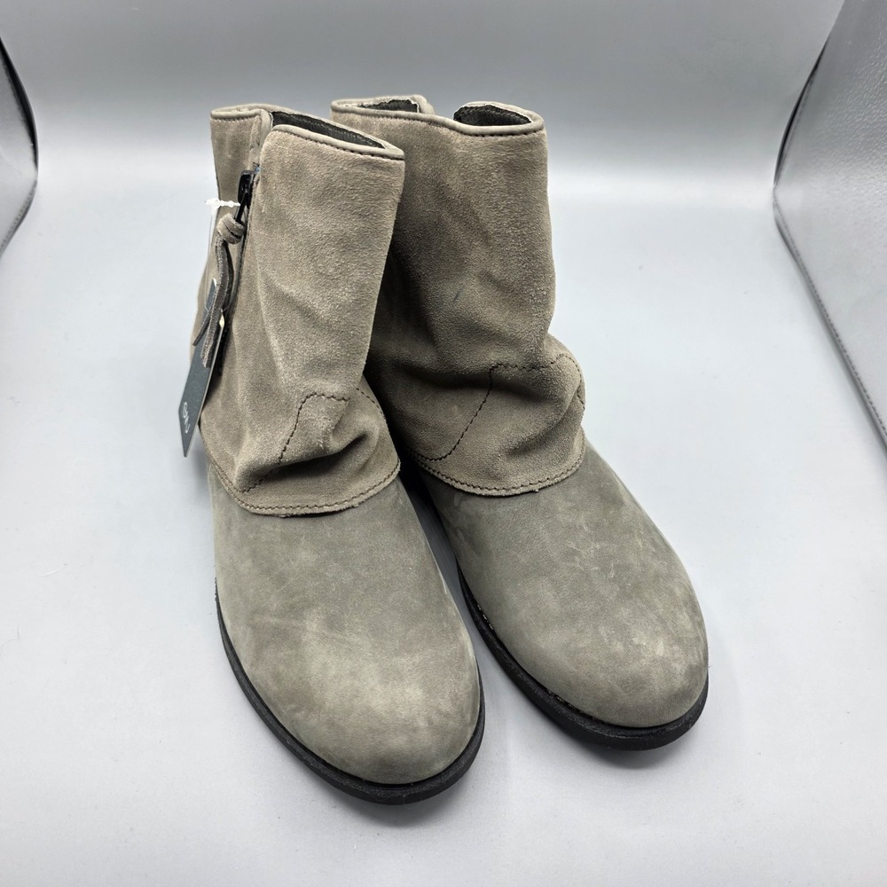 Emu Australia Heysen Booties Womens 7.5 Gray Leather Zipper Tassel Ankle NWOB‎